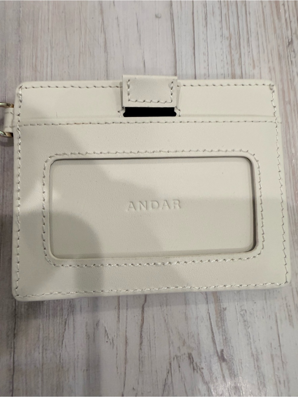 ANDAR off white Cardholder Wallet with ID Window